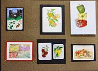 Paintings produced by group members for the March Theme of the Month - Fruit and Vegetables 🎨